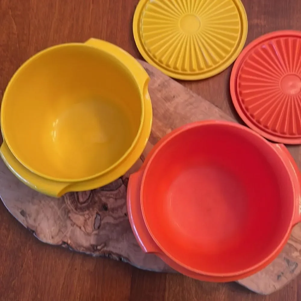 Pair of Tupperware 20oz. Servalier Bowls with Lids
